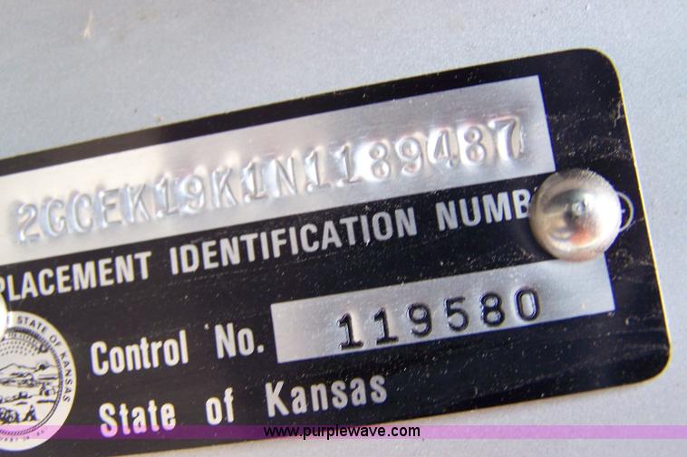 image for item 9293 1992 Chevrolet Z-71 K1500 extended cab pickup truck