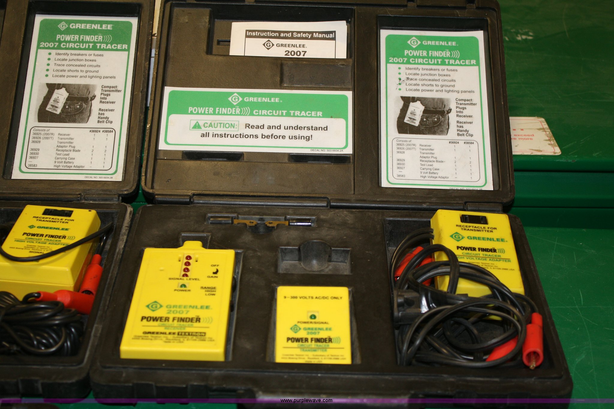 (4) 2007 Greenlee Powerfinder circuit tracers in Lawrence, KS Item