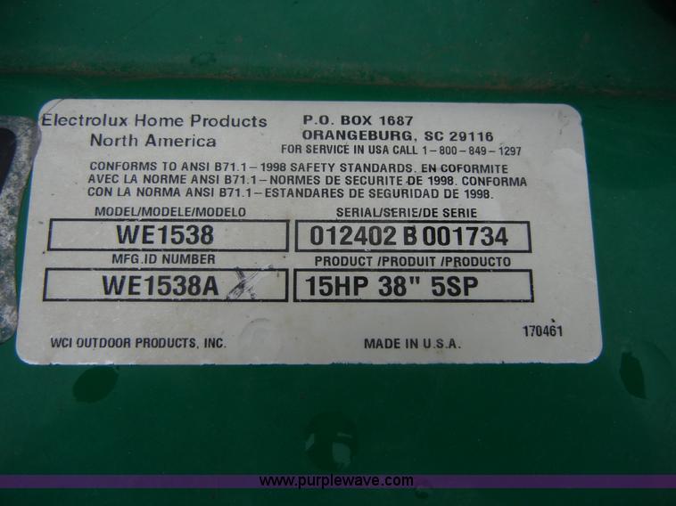 image for item 2270 Weed Eater Poulan riding lawn mower