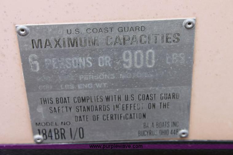 image for item 6551 1984 Baja 18' ski boat