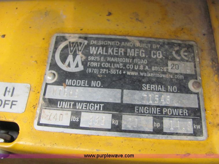 image for item 6962 Walker zero turn lawn mower