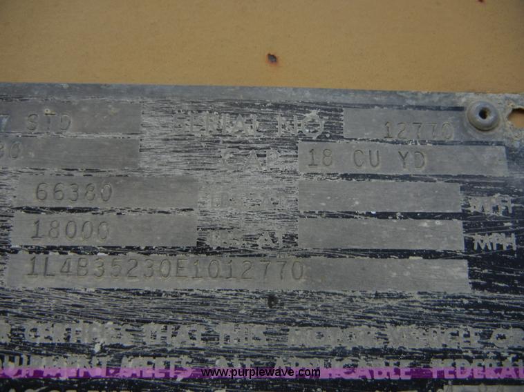 image for item 2360 1984 Load King 1827STD belly dump trailer