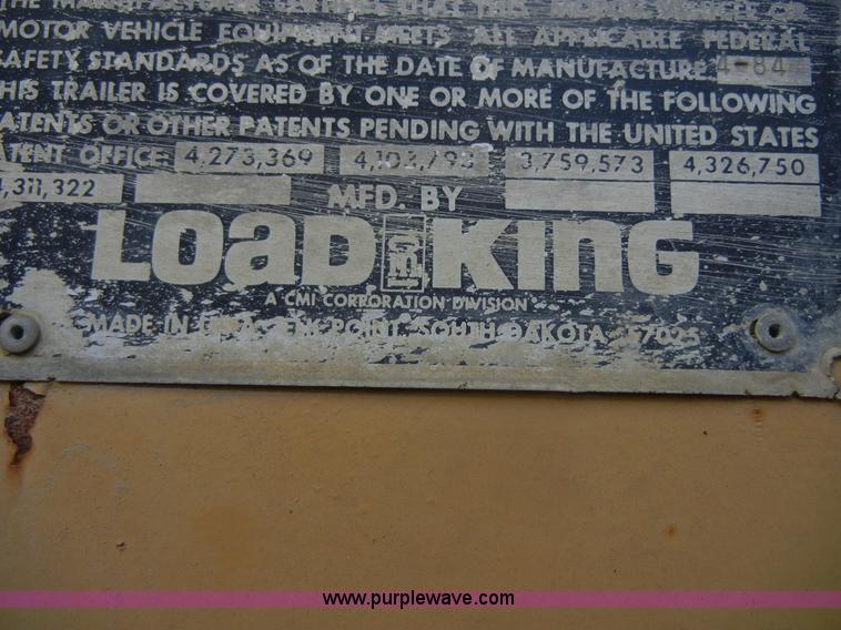 image for item 2360 1984 Load King 1827STD belly dump trailer