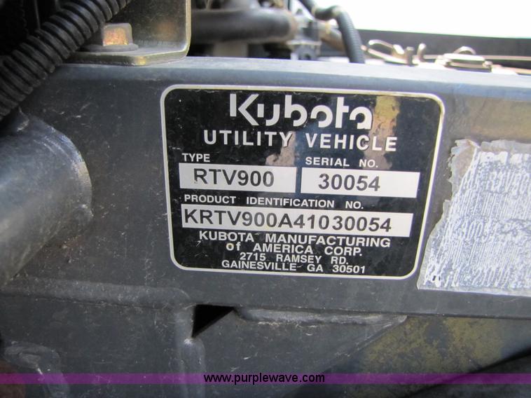 image for item 3441 Kubota RTV900