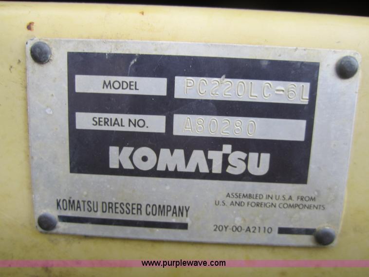 image for item 3718 1996 Komatsu PC220LC excavator