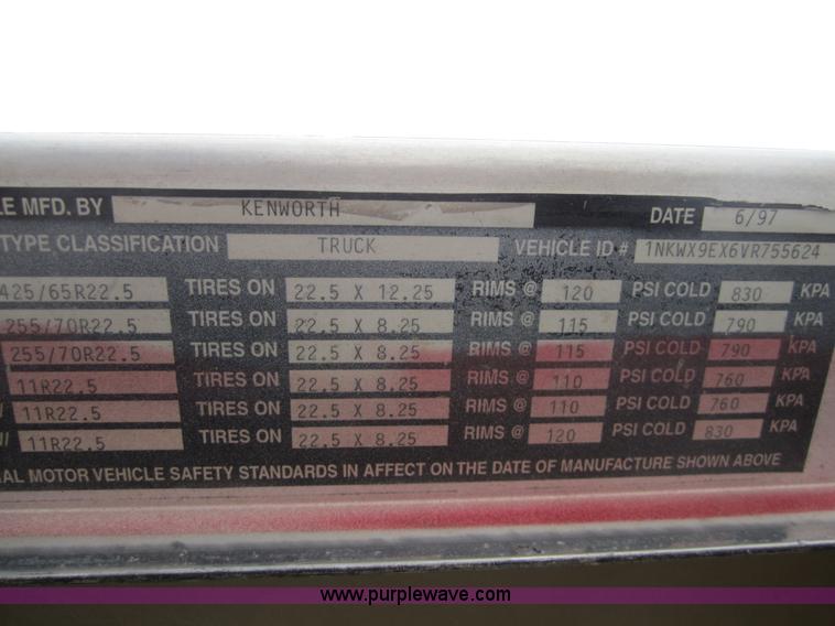 image for item 3879 1997 Kenworth W900 dump truck