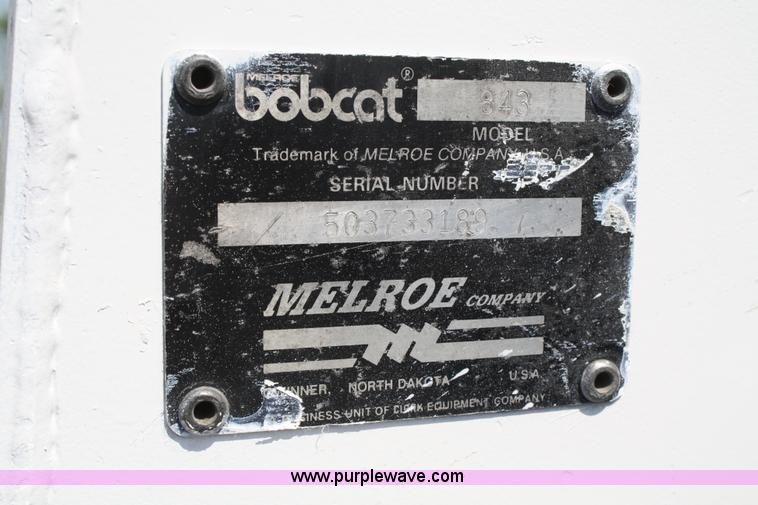image for item 4977 1990 Bobcat 843 skid steer