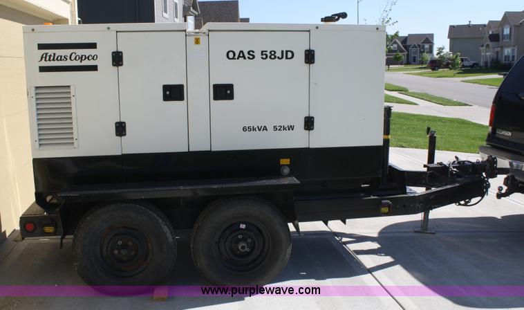 image for item 5036 2004 Atlas Copco QAS-58JD portable generator
