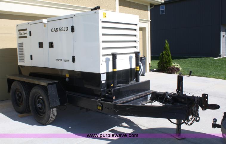 image for item 5036 2004 Atlas Copco QAS-58JD portable generator