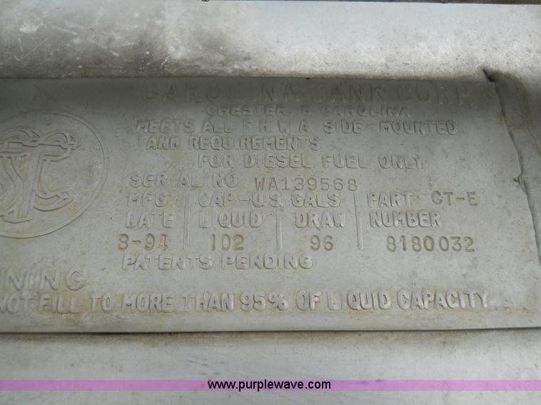 image for item 7872 1995 White GMC Aero WIA semi truck with triple axle trailer