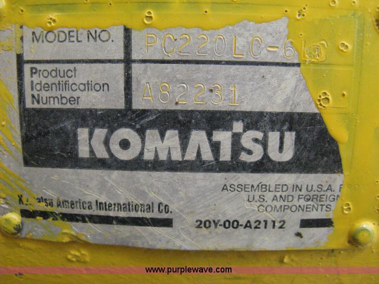 image for item 8080 1997 Komatsu PC220LC-6 excavator