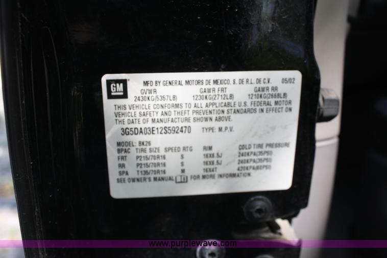 image for item 4647 2002 Buick Rendezvous CX SUV