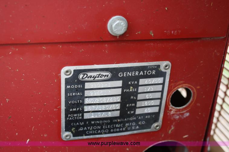 image for item 4663 Dayton 9303-1 generator