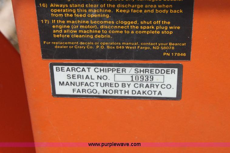 image for item 6238 Crary Bear Cat chipper/shredder
