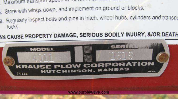 image for item 1214 Krause 4011 14.5' chisel plow