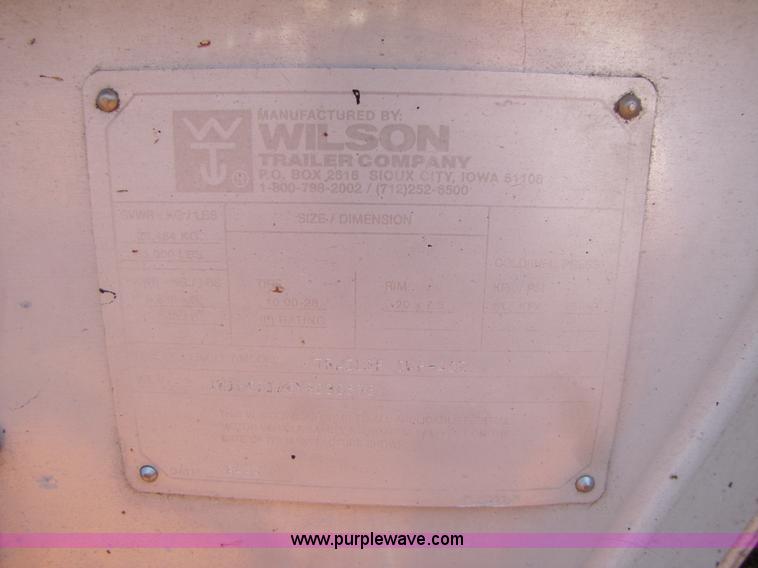 image for item 3440 2000 Wilson 43' aluminum grain trailer