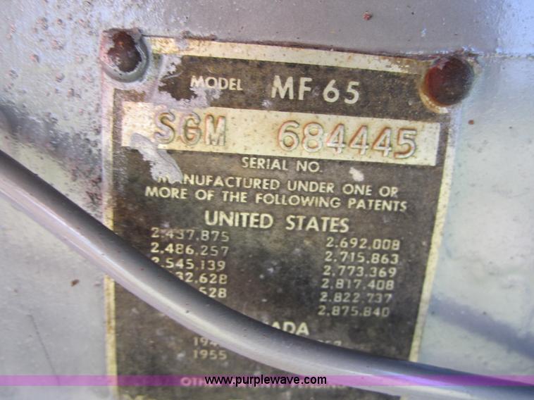 image for item 3786 Massey-Ferguson 65 tractor