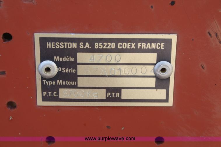 image for item 4742 Hesston 4700 square baler