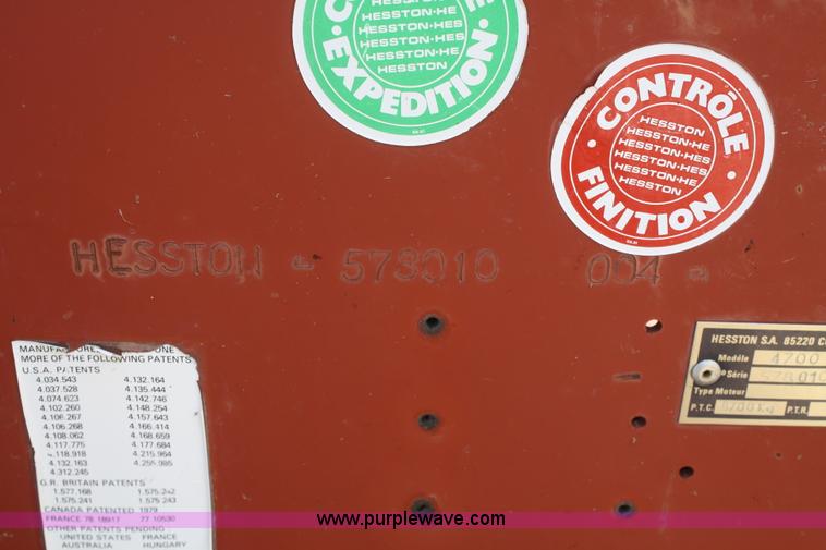 image for item 4742 Hesston 4700 square baler