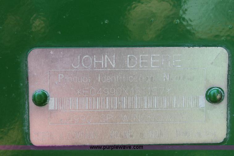 image for item 6869 2001 John Deere 4990 self propelled swather