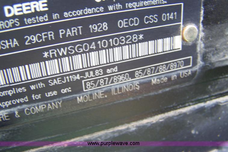 image for item 7384 John Deere 8870 4WD tractor