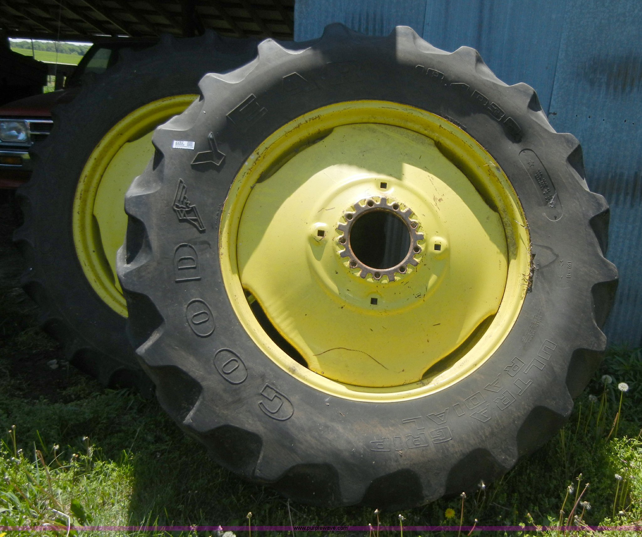 (2) tractor tires with rims in White City, KS Item 2282 sold Purple