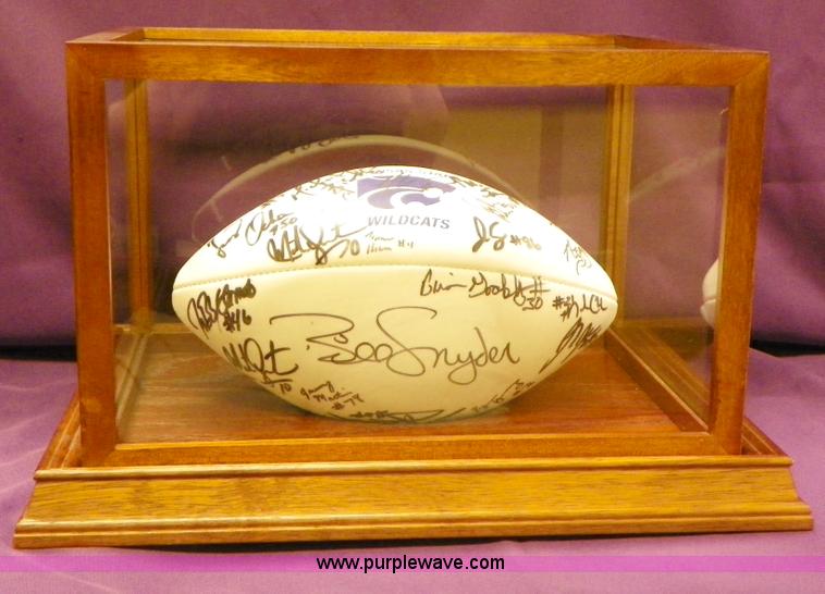 image for item 1502 Football signed by Bill Snyder and the 1997 Kansas State Wildcats