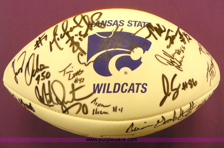 image for item 1502 Football signed by Bill Snyder and the 1997 Kansas State Wildcats