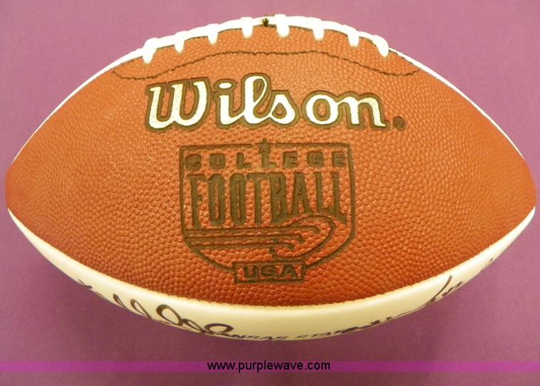 image for item 1502 Football signed by Bill Snyder and the 1997 Kansas State Wildcats