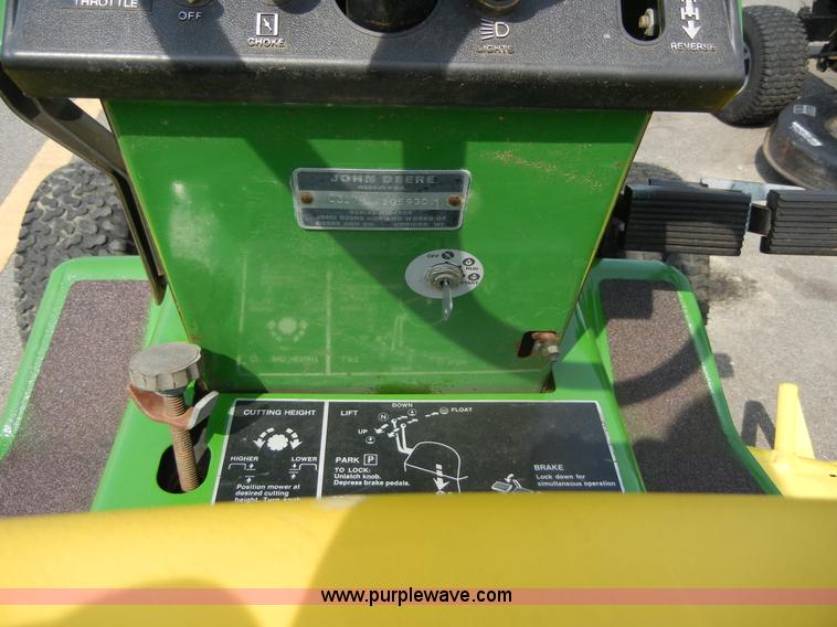 image for item 2365 John Deere 317 lawn mower with rear tiller