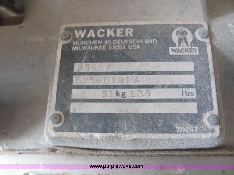 image for item 6970 Wacker BS604 jumping jack packer