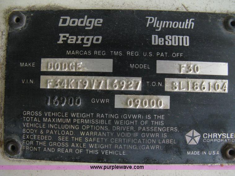 image for item 8095 1980 Dodge F30 Sportsman GBX motor home