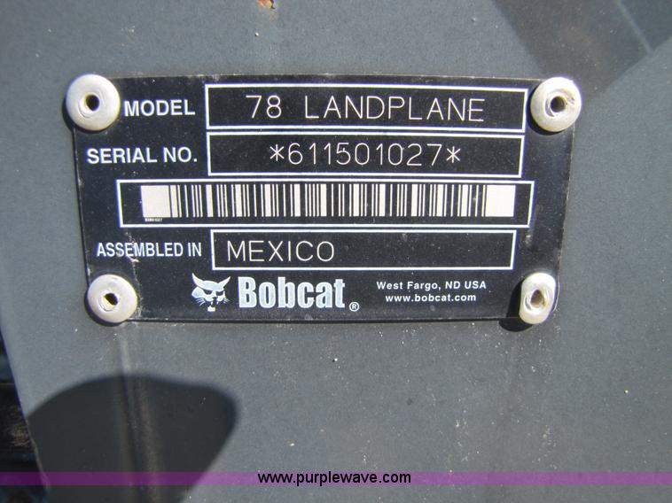 image for item 8481 Bobcat 78 land plane