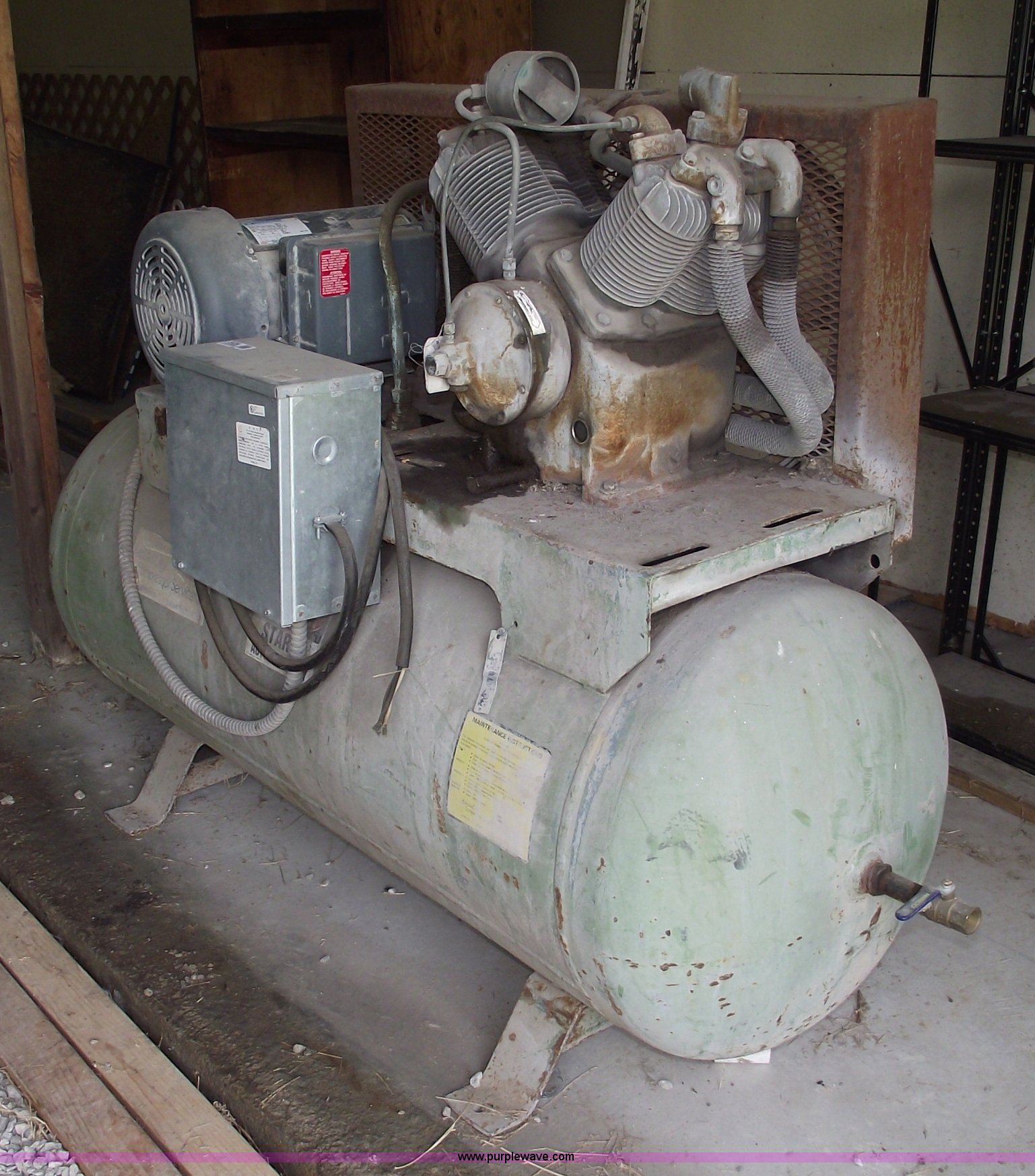 Brunner 100 gallon air compressor in Peculiar, MO Item 5434 sold
