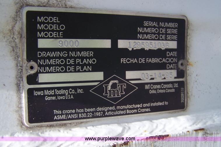 image for item 7372 1995 IMT 9000 knuckle boom