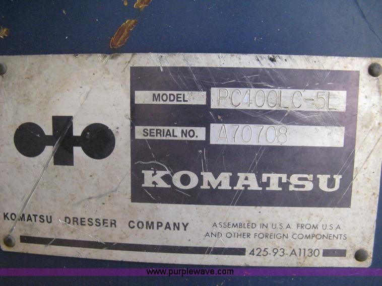 image for item 8120 1993 Komatsu PC400LC excavator