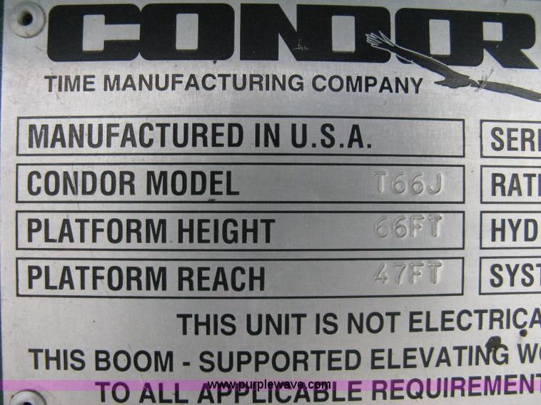 image for item 8125 1999 Condor T66J boom lift