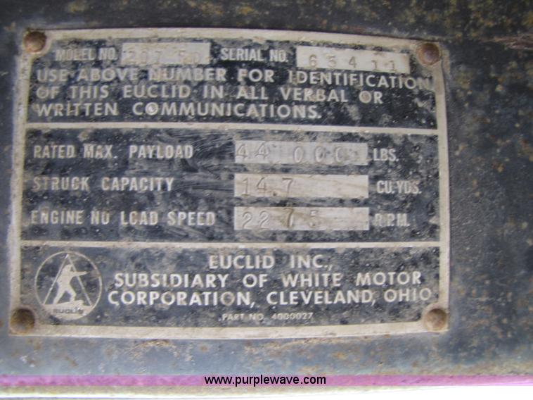 image for item 8258 Euclid 207FD off road dump truck