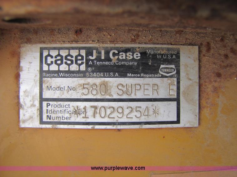 image for item 8269 Case 580E backhoe