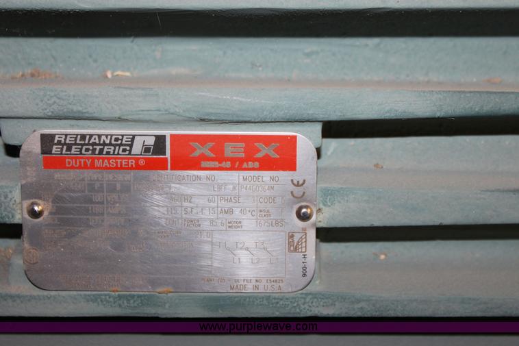 image for item 6164 Reliance Electric Duty Master 100 HP electric motor