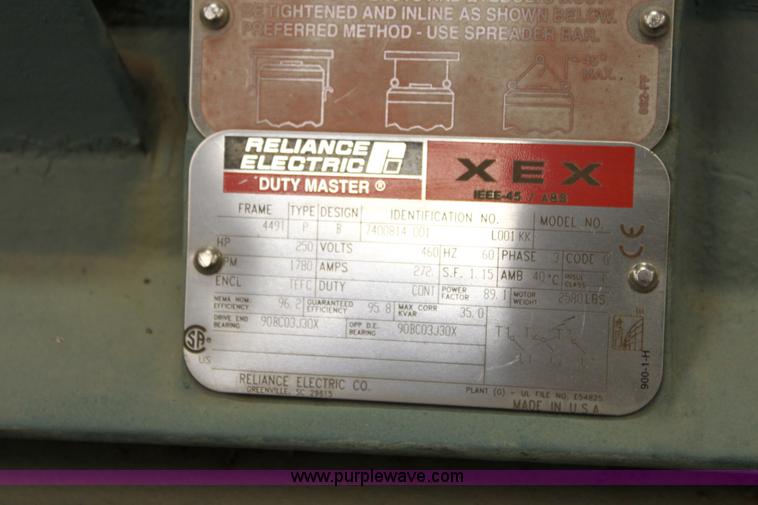 image for item 6183 Reliance Electric Duty Master 250 HP electric motor