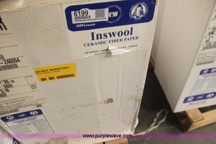 image for item 6199 (4) boxes of Harbison Walker Inswool ceramic fiber paper