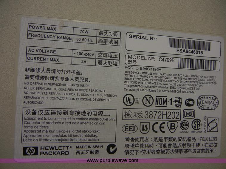 image for item 2417 Hewlett Packard Design Jet 750C Plus printer