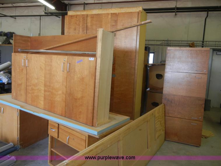 image for item 2422 Assorted wooden storage cabinets