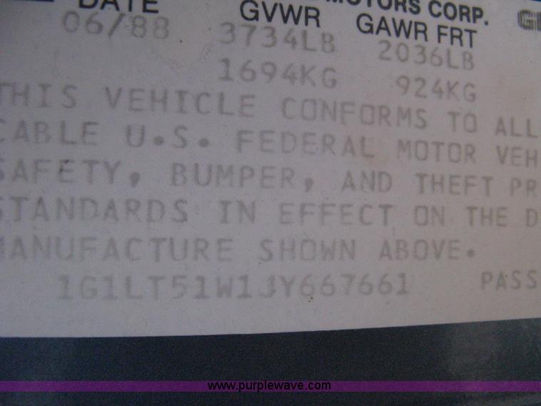 image for item A4267 1988 Chevrolet Corsica LT