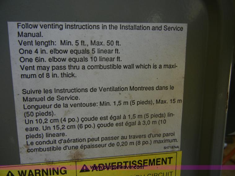 image for item A9246 Modine industrial natural gas heater