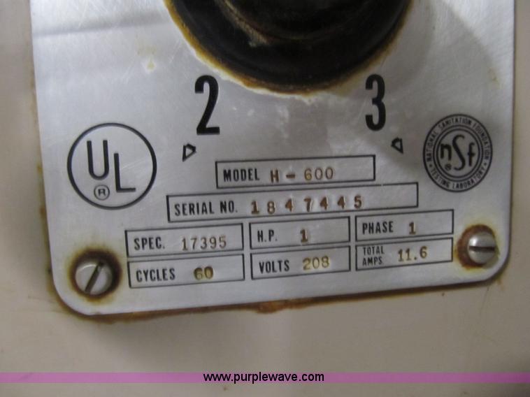 image for item A9614 Hobart H-600 mixer