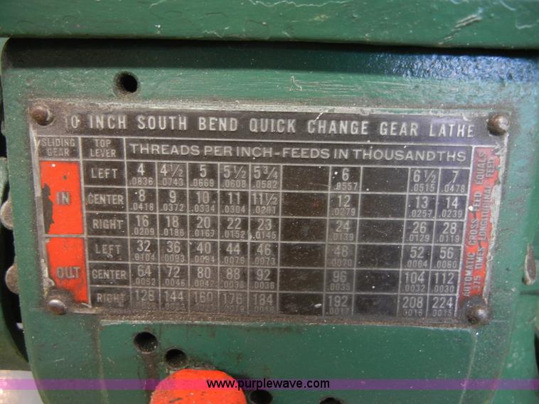 image for item A9871 South Bend lathe