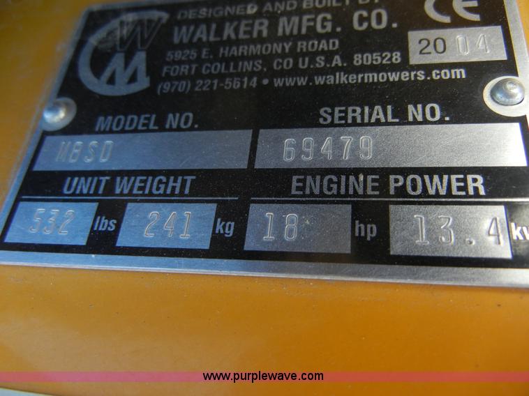 image for item A3008 Walker MBSD zero turn mower