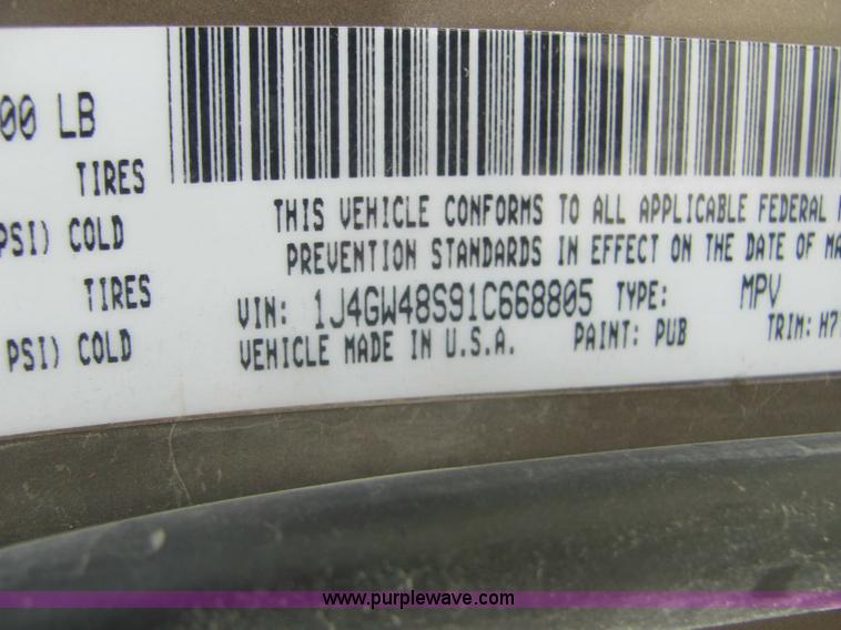 image for item A3748 2001 Jeep Grand Cherokee Laredo SUV